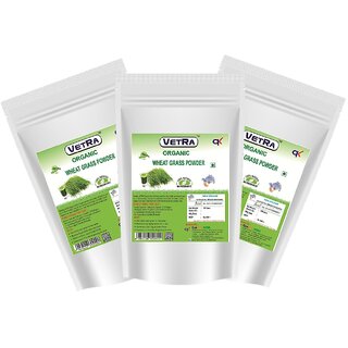 Vetra Organic Wheat Grass Powder 300 Grams (100 Grams Combo)