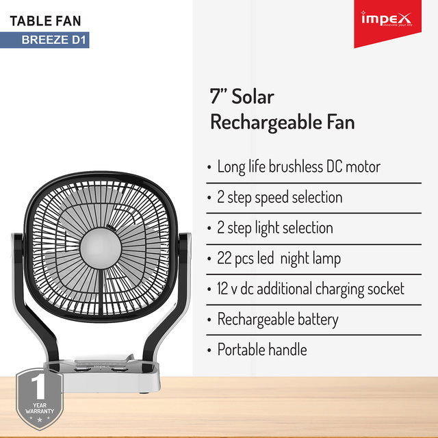 impex rechargeable fan price