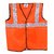 RE-FOX Road safety Jacket Reflective Safety Jacket with 2 Reflective Strips for High Visibility Orange// Set of 5