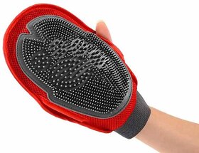 House of Quirk Pets Grooming Mitt Nylon Mesh Gloves Grooming Gloves for Dog  Cat  (Multicolor, Fits All)