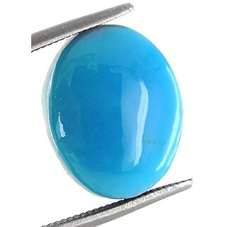                       10.00 Ratti  Turquoise ( FIROZA / FEROZA STONE ) 100  ORIGINAL CERTIFIED NATURAL GEMSTONE AAA QUALITY by Gurpreet Gems                                              