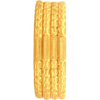                       Designer Gold Plated Bangles for women set of 4 pcs                                              