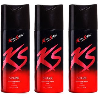 Kamasutra Spray Deodorant For Men (150ml each) Set of 3