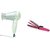 Combo Set Of NEW 2 Speed Output Foldable Hair Dryer NHD-2807 With 3 in 1 Hair Straightener , Hair Curler And Hair Comb