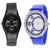 i DIVA'S Rosra Black Men and Glory Blue Round Dial Butterfly Women Watches  Couple for Men and Women by japan