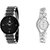 IIK Silver men and Glory Silver Chain Women Couple Watches for men and Women