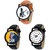 SW-AR-103-104-105 Metal Belt Black Color White Color Black Color Leather Combo Watch Combo Watch From Spryworld Spry World