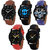 Jack Klein Combo of 5 Graphic Different Color Strap Analogue Wrist Watch for Men