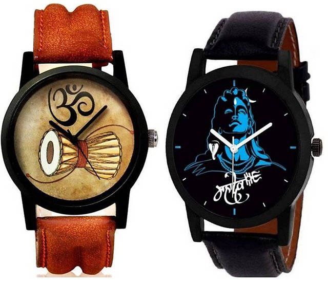 Buy HENCY 590+001 Designer Watch And Mahakal Rubber Strap Bracelet Combo  For Men And Boys (Pack of 2) Online at Best Prices in India - JioMart.