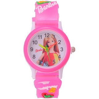 Pink Barby Doll Watch For Cute Baby Girls