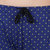 Womens Ishu Printed Cotton Track Pants Navy Blue 