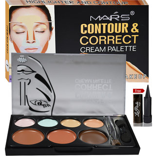 Mars Contour Correct Cream Palette (CONCEALER) With Laperla kajal