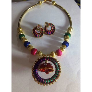 Resham thread clearance necklace