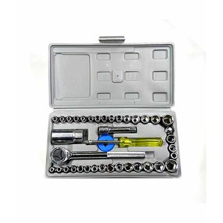 40Pc Combination Socket Hand Tool Kit