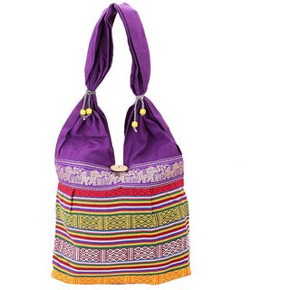 Buy Fashion Bizz Beautiful Rajasthani Purple Shoulder Bag Hand Bag ...