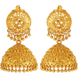 GoldNera Gold Plated Traditional Jhumki for Women