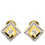 Be You Lovely White Color Cubic Zircon Real Look Rhodium Plated Brass Stud Earrings for Women