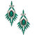 Anuradha Art Green Colour Studded Shimmering Stone Wonderful Party Wear Fancy Long Earring For Women/Girls