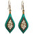 Lucky Jewellery Trendy Oxidised Plating Green Color Earring For Girls  Women