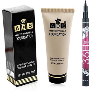 ADS Foundation with Sketch Pen Eyeliner  (Set of 2)