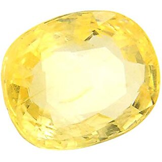                       Pukhraj Stone Original Certified 6.00 Ratti to 7.00 Ratti Precious Yellow Sapphire Gemstone By Gurpreet Gems                                              