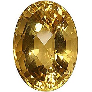                       Gurpreet Gems 5.25 Carat 100 Lab Tested  Natural Oval Sunela (CITRINE STONE)                                              