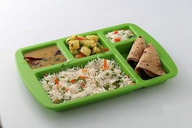 JonPrix 5 Compartment Lunch Plate Food Tray Serving Thali
