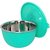 Microwave Safe Stainless Steel Plastic Coated GREEN Bowl(Set of 1)-13 cm Each