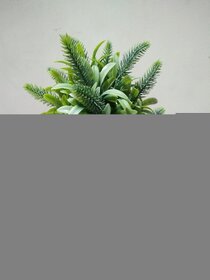 Style UR Home - Artifical Plastic Green Plants In Resin Pot