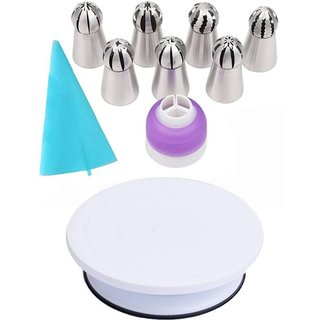 Way Beyond Bake-ware Icing Combo Set 7 Russian nozzle icing bag with 1 turn table Kitchen Tool Set