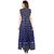 FrionKandy Blue Flared Jaipuri Traditional Printed Gown ( Free Size 36 Upto 44 )