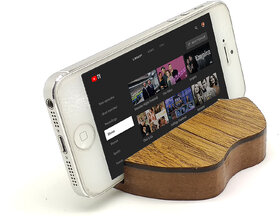 VAH  Apple Design Mobile Phone Stand / Holder For Smartphone (Wooden)