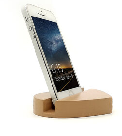 VAH  Heart Design Mobile Phone Stand / Holder For Smartphone (Brown)