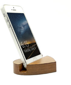 VAH  Heart Design Mobile Phone Stand / Holder For Smartphone (Wooden)