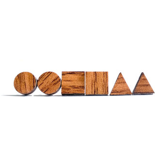                       VAH latest combo set of 3 wooden stud earring collection For Women                                              