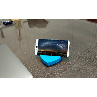                       VAH  Heart Design Mobile Phone Stand / Holder For Smartphone (Sky Blue)                                              
