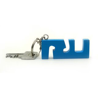                       VAH  Keychain with earphone and with Mobile Phone Stand / Holder For Smartphone (Sky Blue)                                              