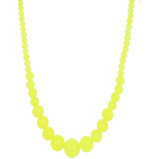                       Exclusive Yellow Colored Designer Beads Quartz Stone Necklace                                              