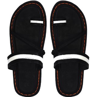 Mens leather hotsell look slippers