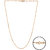 92.5 Sterling Silver Tubular Rose Gold Finish Chain for Women (16 / 18 inches)