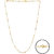 92.5 Sterling Silver Tricolor (Rose Gold, Gold and Silver Finish) Bead and Ball Chain for Women (16 inches)