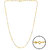 92.5 Sterling Silver Tricolor (Rose Gold, Gold and Silver Finish) Scalloped Barrel and Ball (M) Chain for Women (18 inches)