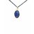 lapis lazuli blue metal oval pendant