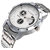 Ismart White Round Dial Silver Stainless Steel Strap Analog Quartz Watch For Men