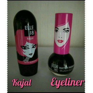 ELLE 18  Liquid Eyeliner- Black + Kajal Black