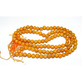                       Ramneek Jewels Stone Agate Hakik Japa Mala with 108+1 Beads                                              