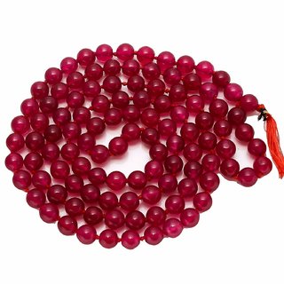                       100 Original and Natural RED Agate Hakik Japa Mala - Protection Against Bad Evils 108 + 1 Beads (8 mm)                                              