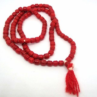                       108 + 1 Beads Red Energised Akik Mala for Men and Women                                              