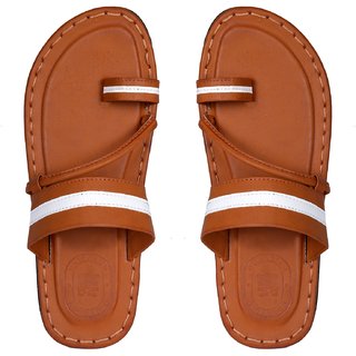 Mens leather look slippers online