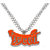 Men Style Religious Jewelry Chhatrapati Shivaji Maharaj Orange Silver  Metal  Necklace Pendant